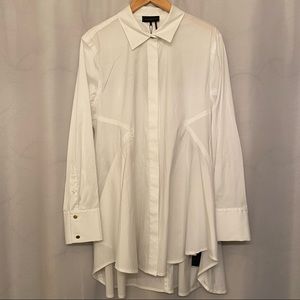White button down tunic | Donna Karan